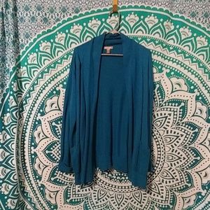 Teal blue cardigan